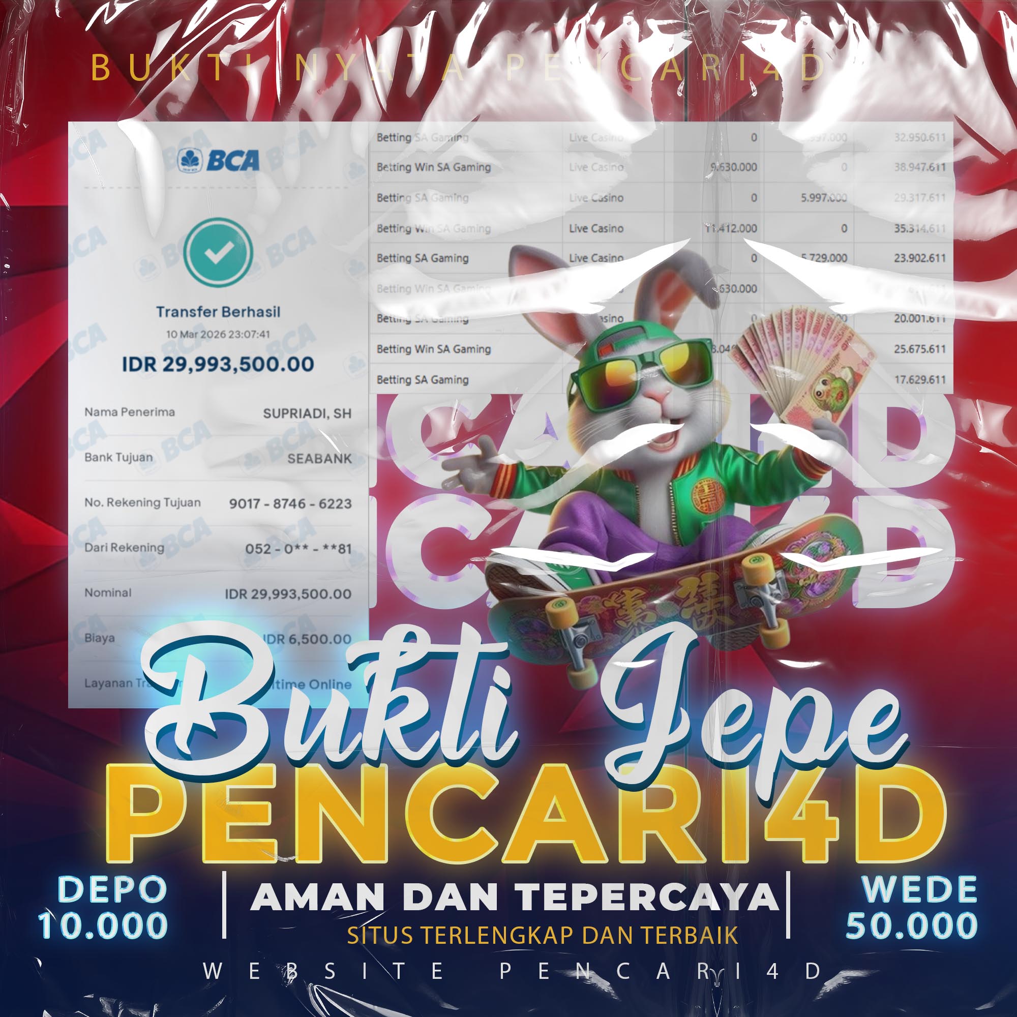 🎉 SELAMAT! MEMBER BEJO BERHASIL MERAIH KEMENANGAN 32 JUTA DI LIVE CASINO 💰